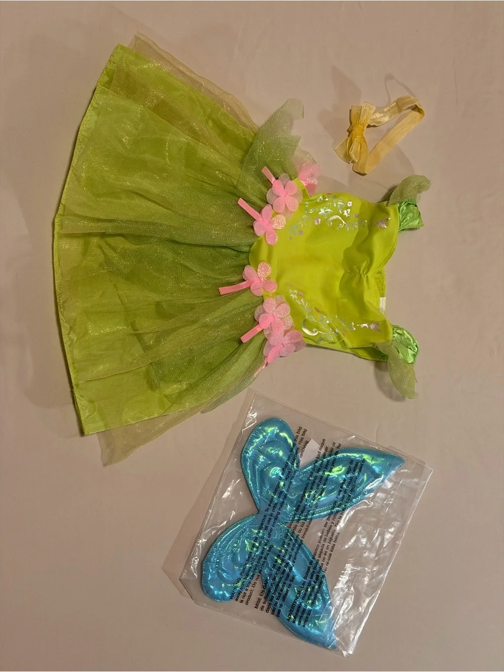Tinkerbell Green and Pink Infant Dress with Wings